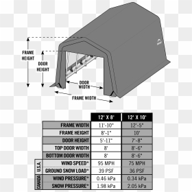 Sheltertech Sp Series Peak Shelter, Wind & Snow Rated - Step Stool, HD Png Download - snow on ground png