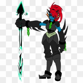 Undyne By Crossoverdude - Demitale Undyne, HD Png Download - undyne png