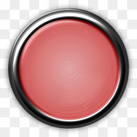 Red Button With Internal Light Clip Arts - Red Chrome Button Transparent Png, Png Download - red light png