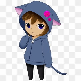 Chibi Girl In A Cat Vest By Sannyvampire On Clipart - Chibi Clipart, HD Png Download - anime girls png