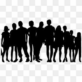 Family Reunion Silhouette Transparent Background - Silhouette Family And Friends, HD Png Download - santa sleigh silhouette png