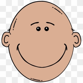 Bald Happy Man Clip Art At Clker - Bald Clipart, HD Png Download - cartoon face png