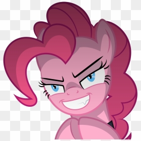 Pinkie Pie Rainbow Dash Applejack Face Pink Facial - Pinkie Pie Evil Rainbow Dash, HD Png Download - evil smile png