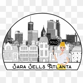 Logo I Love Atlanta Logo No Writing Except Sara Sells - Metropolitan Area, HD Png Download - atlanta skyline png