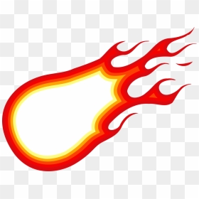Comic Fireball Flame Vector 2 - Illustration, HD Png Download - blue fireball png