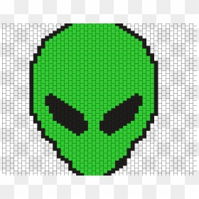Alien Head W Border - Naruto Pixel Art Sharingan, HD Png Download - alien head png