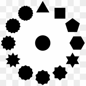 Polygons Stars And The Circle Clip Arts - Ellsworth Kelly Austin Mosel, HD Png Download - circle of stars png