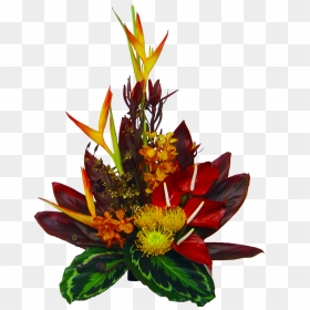 Tropical Sunset Hawaiian Flower Bouquet Flowers - Flower Bouquet Pic Transparent Png, Png Download - flower bouquet png