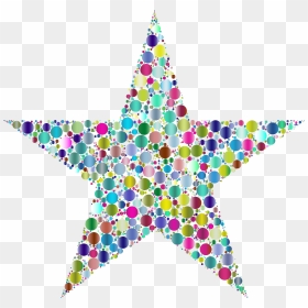 Colorful Circles Star 5 Clip Arts - Colorful Stars Star Clipart, HD Png Download - circle of stars png