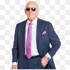 Navy Blue Pinstripe Ric Flair Collection Three Piece - Ric Flair Png, Transparent Png - ric flair png
