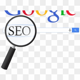 A Magnifying Glass Hovering Over A Search Bar With - Google, HD Png Download - search bar png