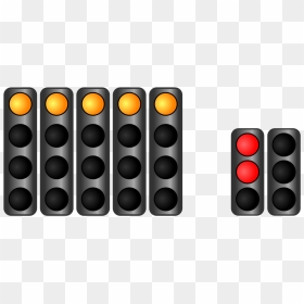 Fia Start Lights Practice Stopped - Traffic Light, HD Png Download - traffic light png