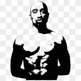 2pac Transparent Silhouette - 2pac Clipart Black And White, HD Png Download - tupac png