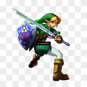 Zelda Link Legend Of The - Link With Master Sword, HD Png Download - master sword png