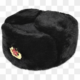 Russian Winter Hat Ushanka Fur Hat Black - Russian Hat Transparent Background, HD Png Download - ushanka png