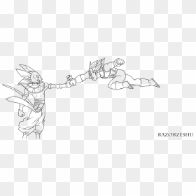 Png Black And White Download Beerus Drawing Vegeta - Dragon Ball Coloring Pages Vegeta, Transparent Png - beerus png