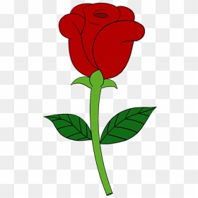Rose Cartoon Drawing How To Draw A Flowers Bouquet - Simple Red Rose Flower Drawing, HD Png Download - flower bouquet png