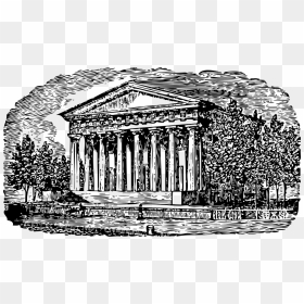 Drawing Of A Roman Building, HD Png Download - pillars png