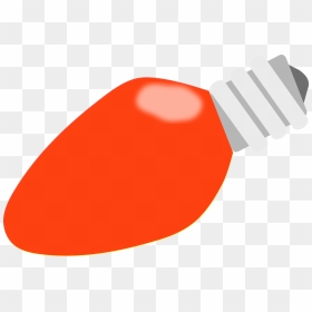 Bulb Clipart Orange - Red Christmas Light Bulb, HD Png Download - red light png