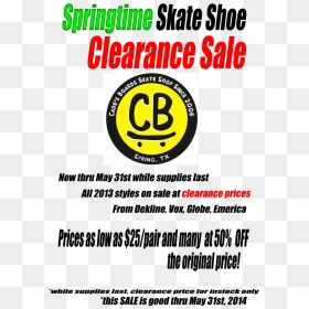 Springtime Shoe Sale Shoe Clearance Flyer - Circle, HD Png Download - hot sauce png