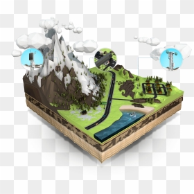 Snø Og Snøskred - 3d Terrain Clipart, HD Png Download - snow on ground png