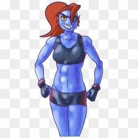 Undyne Exercises - Cartoon, HD Png Download - undyne png