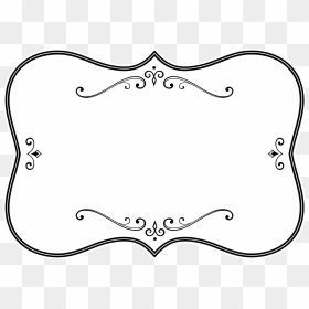 Flourishes Clipart Frame - Frames Black And White, HD Png Download - flourishes png