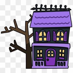 Free Images Of Houses - Cartoon Haunted House Art, HD Png Download - haunted house png