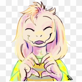 Undertale Hair Facial Expression Pink Mammal Human - Undertale Asriel Game, HD Png Download - undertale heart png
