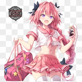 Pink Hair Anime Trap, HD Png Download - waifu png