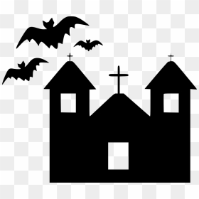 Building Haunted Home House Mansion Scary Spooky Svg - Portable Network Graphics, HD Png Download - haunted house png