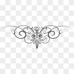Black And White Art Design Line, HD Png Download - flourishes png