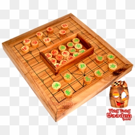 Chinese Chess Game In Wooden Board From Samanea Wood - Wooden Chinese Chess, HD Png Download - wooden board png