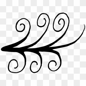 Calligraphic Swirls Flourishes 14 - Line Art, HD Png Download - flourishes png
