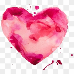 Transparent Watercolor Painting Painting Canvas Print - Heart, HD Png Download - watercolor heart png