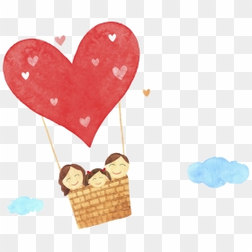 Transparent Watercolor Heart Png - Water Color Family Painting, Png Download - watercolor heart png
