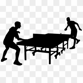 Table Tennis Clipart Black And White, HD Png Download - ping pong ball png