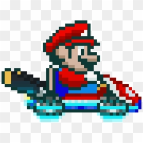Super Mario Kart Mario Sprite Clipart , Png Download - Pixel Art Mario Kart, Transparent Png - 8 bit mario png