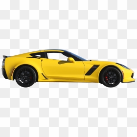 Yellow Corvette C7 Side View Clip Arts - Yellow Car Side View Png, Transparent Png - corvette png