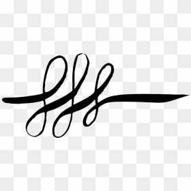 Calligraphic Swirls Flourishes 4 - Line Art, HD Png Download - flourishes png
