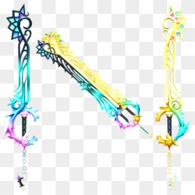 Sora Riku Combined Keyblade, HD Png Download - keyblade png