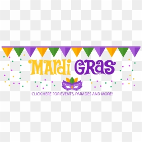 Mardi Gras Party Banner - Graphic Design, HD Png Download - mardi gras beads png