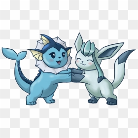 Vaporeon And Glaceon Wallpaper - Pokemon Glaceon And Vaporeon, HD Png Download - glaceon png