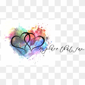 Two Hearts With Watercolor Heart Background Hoping - Follow Your Heart It Knows The Way, HD Png Download - watercolor heart png