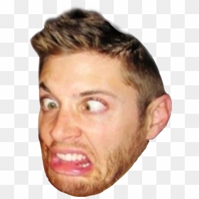 Sticker Supernatural Deanwinchester Funny Funnyface - Jensen Ackles Mackenzie Ackles, HD Png Download - jensen ackles png