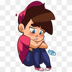 Unhappy Guy Png Clipart - Sad Boy Cartoon Png, Transparent Png - anime guy png