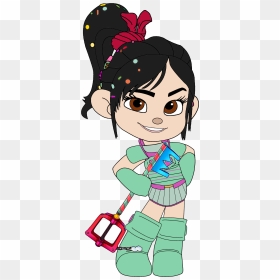 Vanellope In Her Ballistic Armour And With Her Keyblade - Vanellope Von Schweetz, HD Png Download - keyblade png
