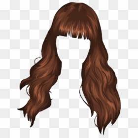 Hair With Bangs Png, Png Collections At Sccpre - Anime Girl Hair Png, Transparent Png - brown hair png