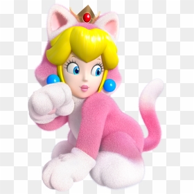 Cat Princess Peach - Super Mario Cat Peach, HD Png Download - princess peach png