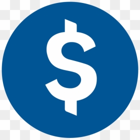 Dollar Sign Icon Blue Png For Kids - Linkedin Logo Circle, Transparent Png - dollar sign icon png